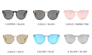 Détail de lunettes de soleil œil-de-chat avec crânes décoratifs en six coloris de monture