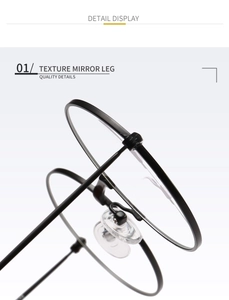 Détail de la monture optique en métal noir avec branches texturées et plaquettes en silicone