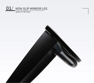 Detail of matte black non-slip glasses legs with high-quality ergonomic design