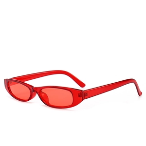 Retro Narrow Oval Sunglasses For Women Y2K Small Frame Fashion Eyewear UV400 Protection PC Material Trendy Shades Party