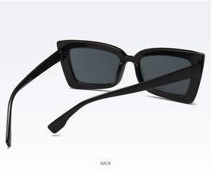 Detail view of BL5191 square frame sunglasses showing inner temples and back design