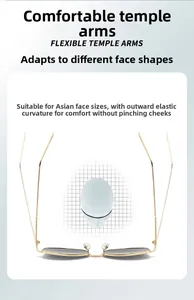 Detail of flexible gold metal temples on vintage sunglasses for a comfortable fit