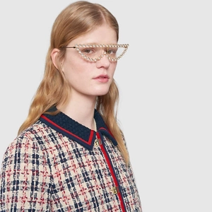 Lunettes de soleil œil de chat de luxe avec monture ornée de cristaux étincelants
