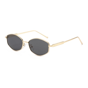 Irregular Polygon Sunglasses Hexagonal Metal Frame UV400 Protection Vintage Fashion Eyewear For Women And Men Unisex