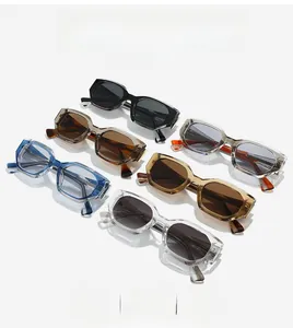 Detailed collection of irregular diamond-frame sunglasses in six diverse trendy colors