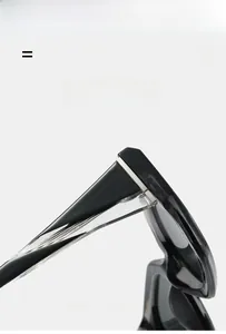 Macro detail of sunglasses hinge and temple with transparent reinforced inner structure