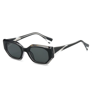 Irregular Polygon Sunglasses Retro Hip Hop Small Frame PC UV400 Protection Fashion Outdoor Travel Eyewear Unisex