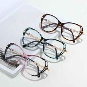 Fashion butterfly metal twist glasses frame for women in oversized cat-eye style