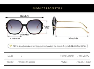 Tableau des tailles montrant la largeur de 15 cm et les dimensions de ces lunettes