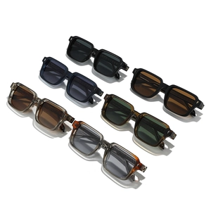 Square acetate sunglasses collection with signature metal arrow studs in six assorted colors