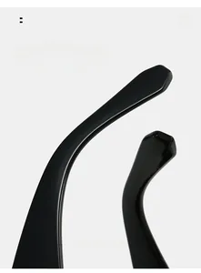 Détail des branches incurvées sur lunettes de soleil noires pour un port confortable