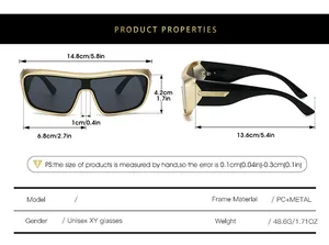 Size chart showing 14.8cm width and 4.2cm height for these wrap-around cycling sunglasses