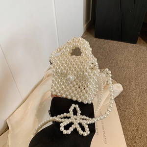 Sac À Main Fait Main En Künstliche Perles Style Français Vintage Élégant Sac Bandoulière De Soirée Avec Détail Floral