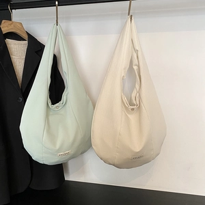 Borsa A Spalla In Velluto A Coste Grande Capacità Tote Hobo In Tessuto A Costine Chiusura Magnetica Minimalista Casual