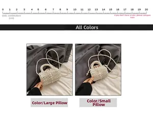Comparaison détaillée des sacs en perles tissées petit et grand modèle avec dimensions