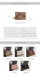Detailed chart showing pleated tote bag dimensions 29x22x7cm and five color options