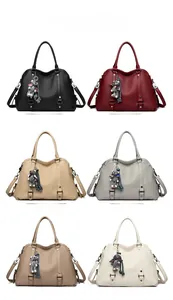 Detailed color display of vintage lychee texture handbags in six diverse stylish tones