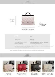 Größentabelle für minimalistische Henkeltasche mit Maßen 32x27x10cm und Gewicht 0,61kg