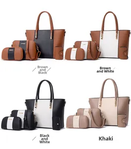 Ensemble de sacs cabas 4 pièces pour femmes avec divers coloris et détails dorés chic