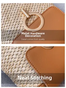 Détail macro du fermoir doré et coutures soignées sur un sac à main en paille tissé