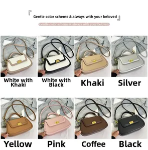 Détail de sacs à main élégants en 8 couleurs avec des fermoirs métalliques dorés
