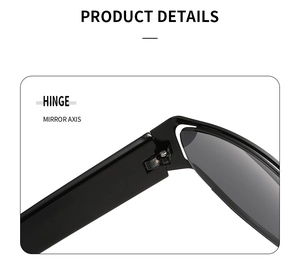 Detailed close-up of the durable hinge and mirror axis on futuristic oval sunglasses