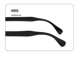 Close-up of durable metal hinge and sleek black temple design on retro sunglasses