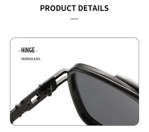 Macro detail of high-gloss hinges on chic aviator sunglasses for enhanced durability