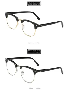 Classic browline sunglasses in matte black with gold and silver metal frames