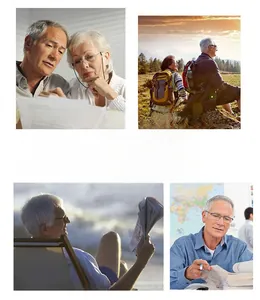 Chic bifocal reading glasses for seniors shown in diverse daily lifestyle usage scenarios