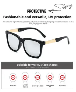 Polarized large frame sunglasses featuring silver mirror coating and gold metal hinges