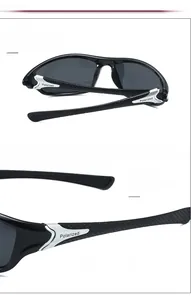 Détail de lunettes de soleil sport polarisées avec branches antidérapantes et inserts métal