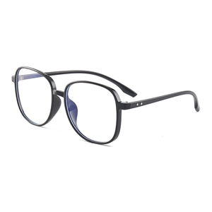 Occhiali neri TR90 oversize anti-luce blu presentati da un'angolazione di 45 gradi di lato