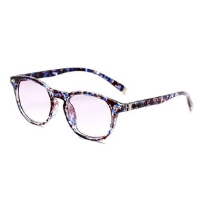 Occhiali da lettura tondi tartarugati con lenti anti luce blu e montatura vintage