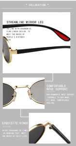 Detailed close-up of ergonomic temples, comfortable nose pads and durable hinges of sunglasses
