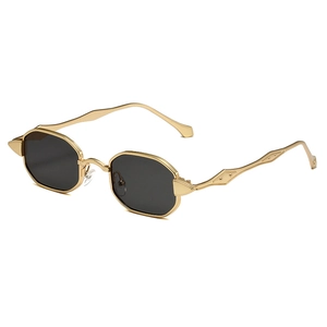Retro Polygon Sunglasses Metal Frame UV400 Protection PC Lens Vintage Punk Style Outdoor Eyewear For Men And Women