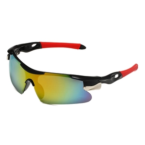 Lunettes de soleil sport avec monture noire et verres dégradés pour le cyclisme