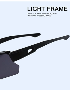 Detail of lightweight black matte sports frame with anti-slip vents for cycling sunglasses