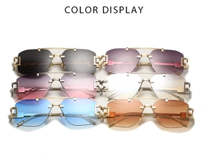Aperçu détaillé des six options de couleurs de lunettes sans monture dorées
