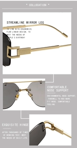 Détail de la monture en métal doré avec branches ergonomiques et charnières de lunettes