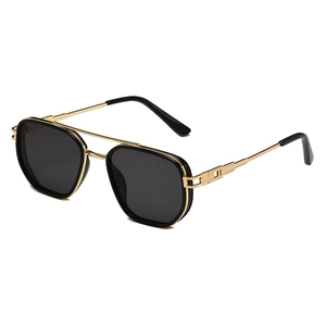 Aviator Sunglasses Metal Frame UV400 Protection Double Bridge Retro Fashion Shades For Men Women