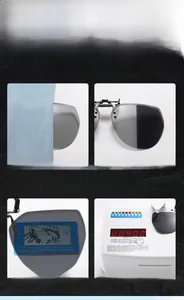 Detail of polarized photochromic clip-on sunglasses with UV400 protection testing process