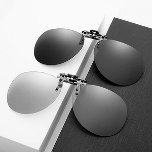 Polarized Clip On Sunglasses TAC Lens Metal Clip UV400 Flip Up Day Night Vision Driving Fishing Eyewear Attachment