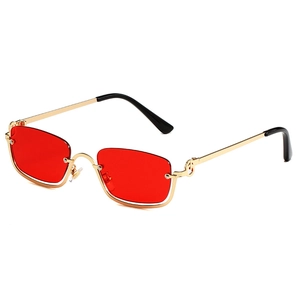 Small Frame Rectangle Sunglasses For Men And Women Retro Hip Hop Metal Frame PC Lens UV400 Protection Fashion Eyewear