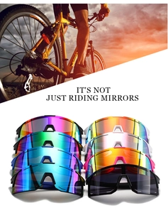 Outdoor cycling sunglasses kit with multiple colorful polarized lens options and frames