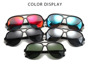 Multiple color options for TAC polarized pilot sunglasses with matte black frames