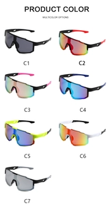 Tabella colori occhiali da sole sportivi con opzioni da C1 a C7 per il ciclismo