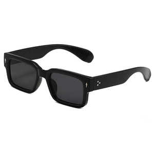 Lunettes de Soleil Carrées Rétro Homme Femme Décoration Rivets Métalliques Protection UV400 Mode Street Style Plein Air