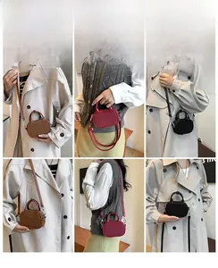 Mini rectangular shoulder bags in brown, burgundy and black with detachable straps