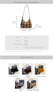 Spécifications de taille et options de couleur pour le sac bandoulière en similicuir